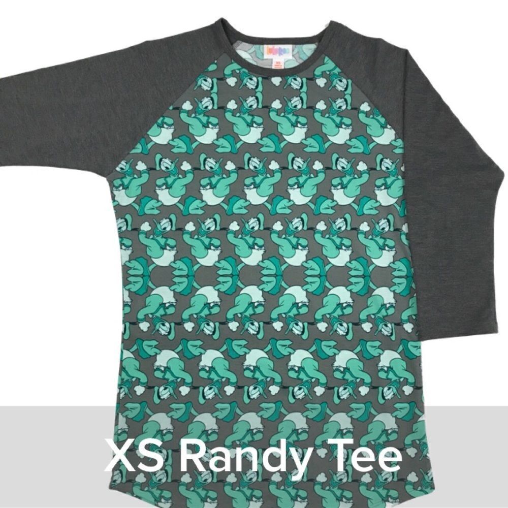 Lularoe Disney Randy Tee Donald Duck Print - Size XS